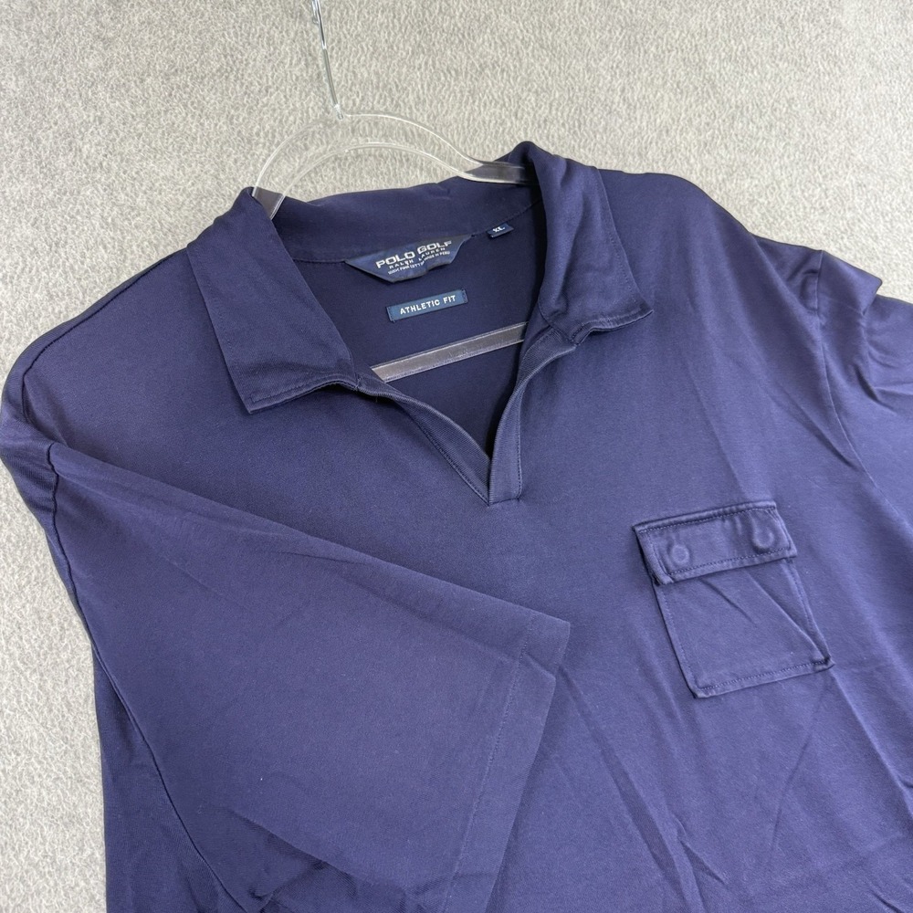 Polo Golf Ralph Lauren Polo Shirt Mens XL Navy Pima Cotton Vintage Pocket 90s